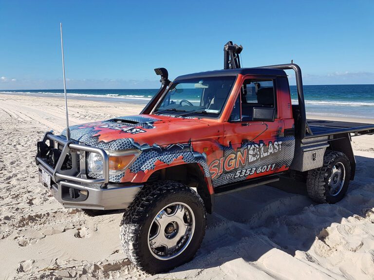 Landcruiser About Sign Blast